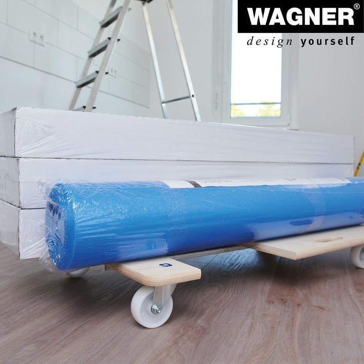 WAGNER Transportroller Transporthilfe 1332 I Schichtholz 74-101 x 37 x 14,5 cm, Tragkraft 200 kg I M