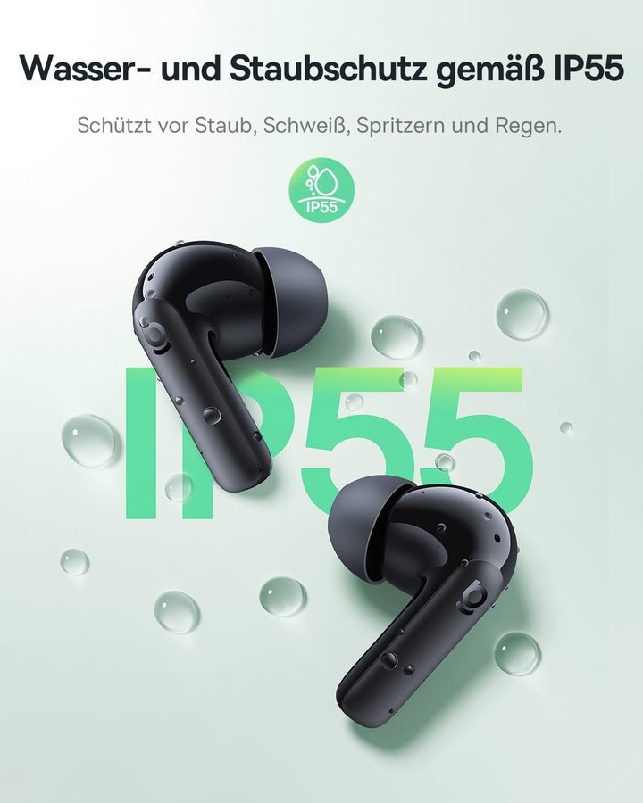 Baseus EP10 NC In Ear Kopfhörer Bluetooth Noise Cancelling, Bluetooth Kopfhörer mit -43 dB ANC, Adap