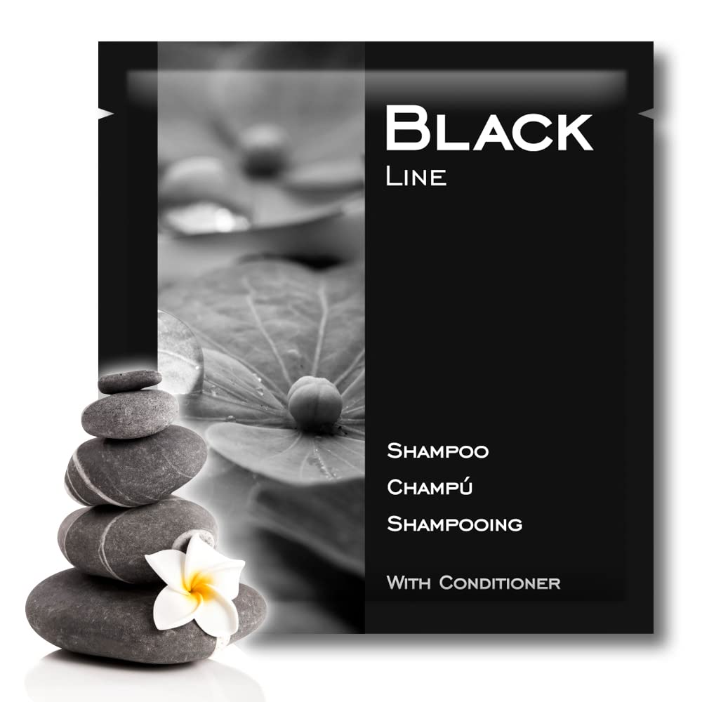 GPQ - Shampoo der BLACK Linie | 400 Einheiten x 8 Gr | Ausstattung Hotel | Mit Conditioner, ohne Par