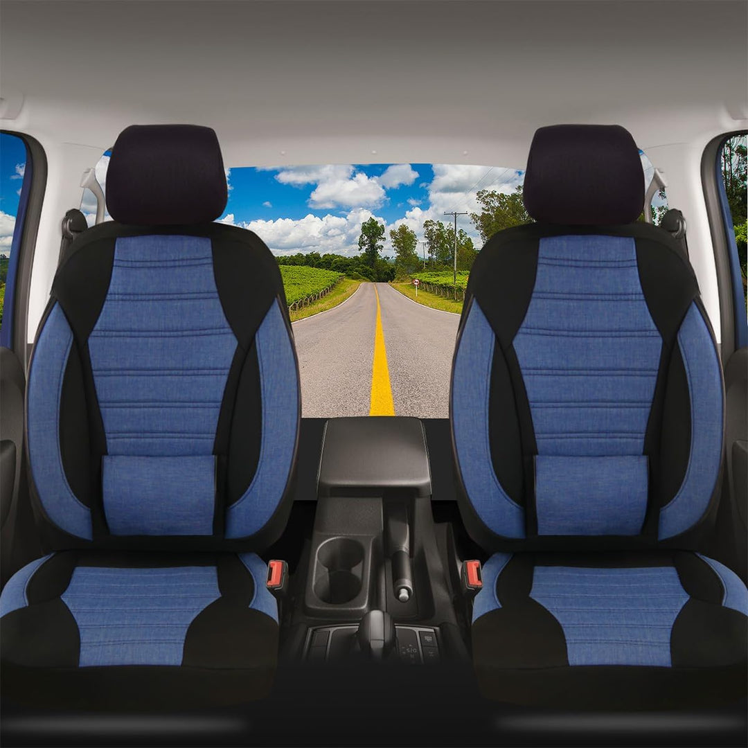 BREMER SITZBEZÜGE Mass Sitzbezüge Schonbezüge für Skoda Fabia 2 KT106 KT106 - Schwarz/Blau Fabia 2,