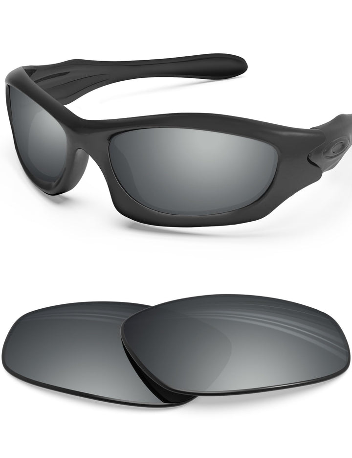 BlazerBuck Anti-salz Polarisierte Ersatzgläser für Oakley Monster Dog Silberchrom Polarisiert - [Pol