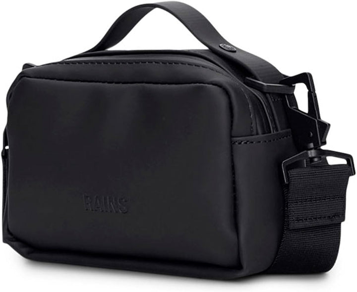 RAINS Unisex Waterproof Crossbody Bag, Sling Bag, Fanny Bag - Versatile Black Box Bag for Women & Me