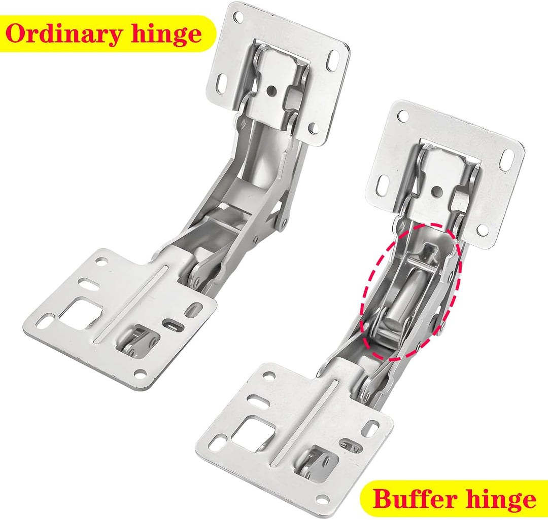 Qrity 2 Stück Scharniere 170° Möbelscharnier Soft Close Türscharniere Hydraulische Sanftes Schliesse