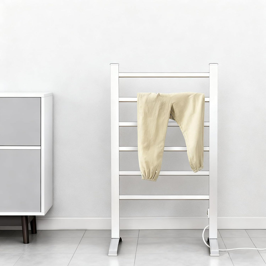 RELAX4LIFE Handtuchheizkörper elektrisch, Badheizkörper freistehend oder Wandmontage, 2-in-1 Handtuc