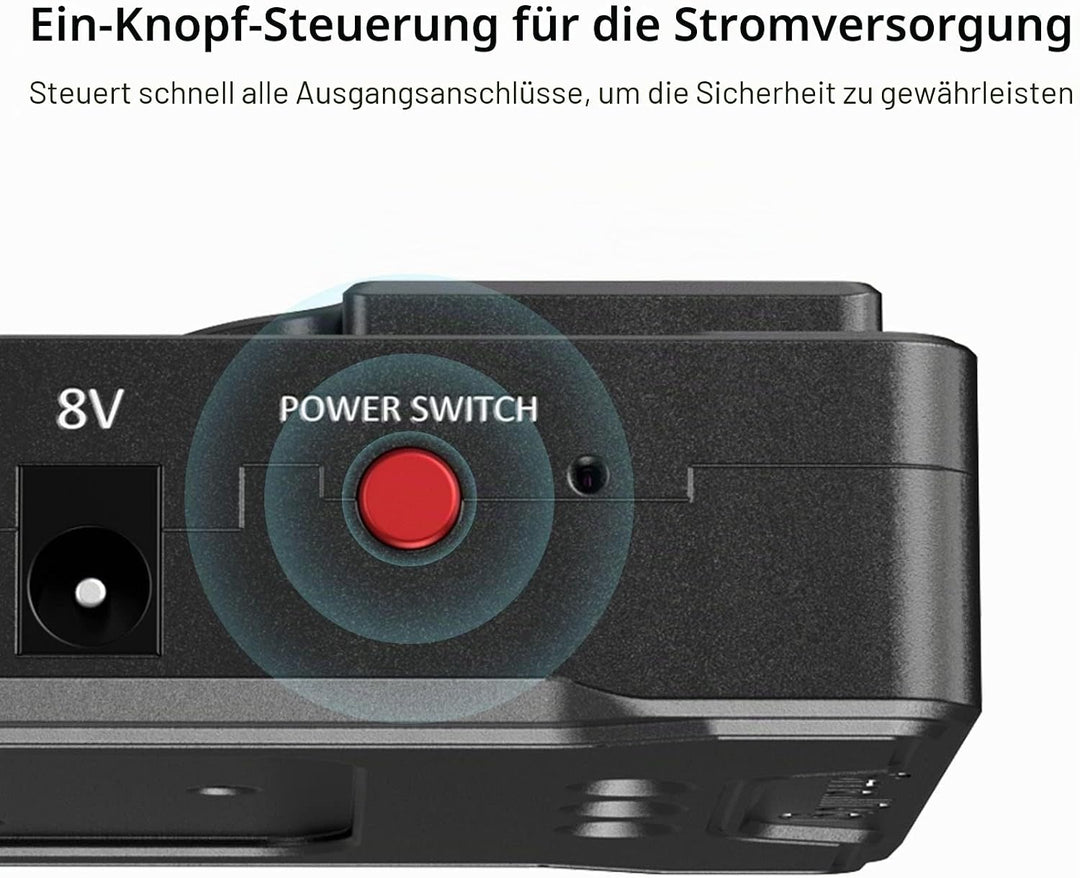 SMALLRIG V-Mount Akkuplattenadapter mit doppelter 15-mm-Stabklemme, für spiegellose/DSLR-Kamera, für