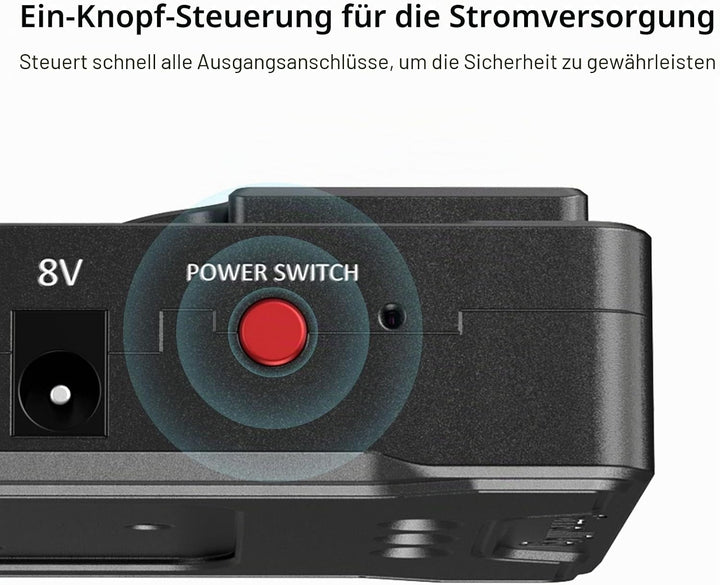 SMALLRIG V-Mount Akkuplattenadapter mit doppelter 15-mm-Stabklemme, für spiegellose/DSLR-Kamera, für