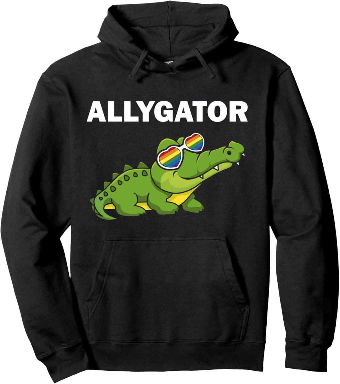 Allygator Straight Ally Alligator LGBTQ+ Homosexueller Unterstützer Pullover Hoodie