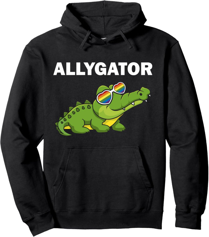 Allygator Straight Ally Alligator LGBTQ+ Homosexueller Unterstützer Pullover Hoodie