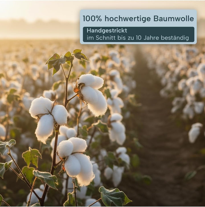 Wäschekorb aus Baumwolle 40 L Wäschesammler Aufbewahrungskorb, Baumwollseil mit Griff, Kordelzug, Wä