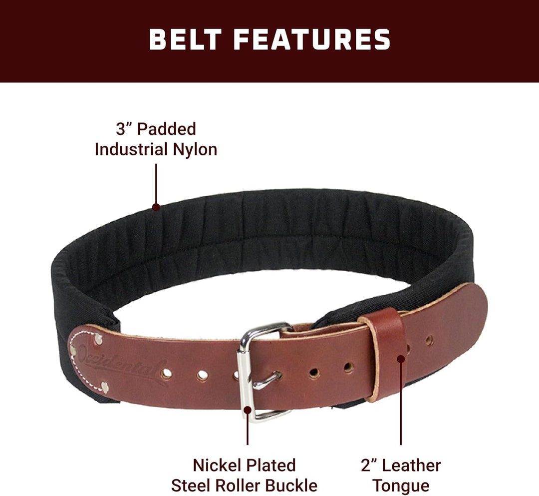 Occidental Leather 3 Zoll Leder & Nylon Werkzeug Gürtel, 8003 SM Small, Small