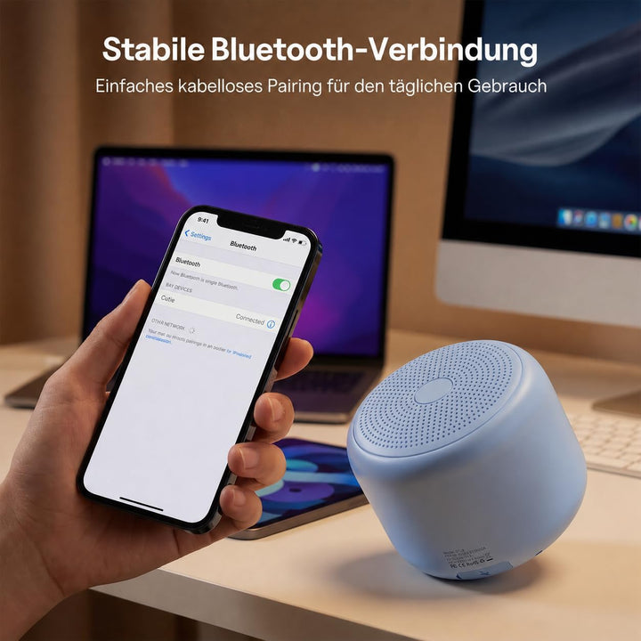 Bobtot Tragbarer Bluetooth-Lautsprecher, kabelloser wasserdichter Lautsprecher mit lautem Stereo-Sou