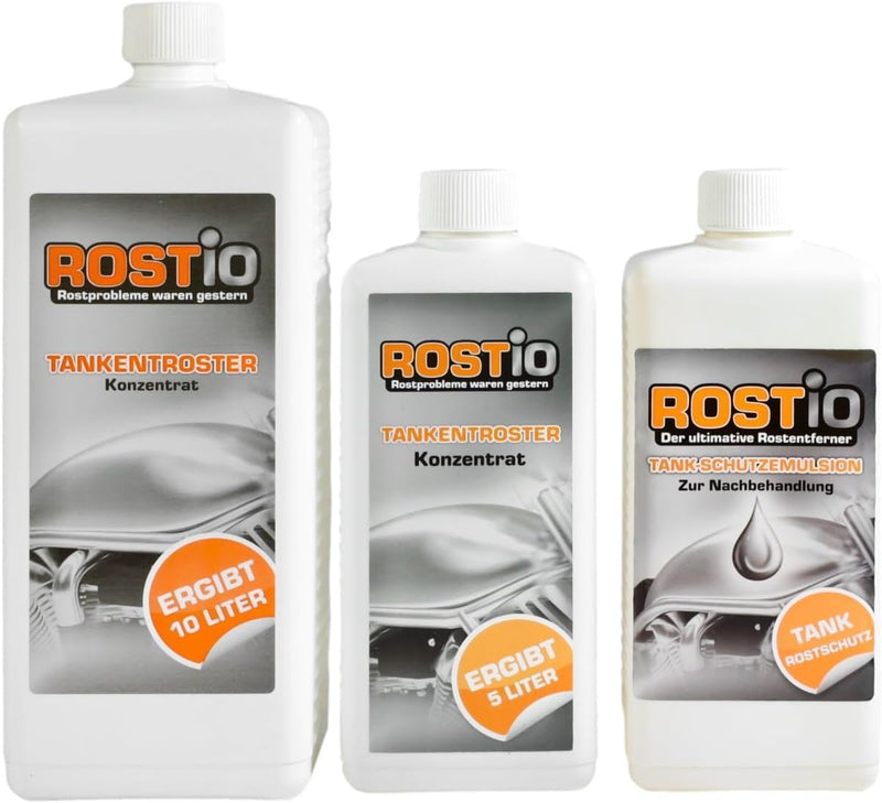 Rostio Tankentroster 1,5 Liter Plus 500ml Tank - Schutzemulsion Tankentrostung