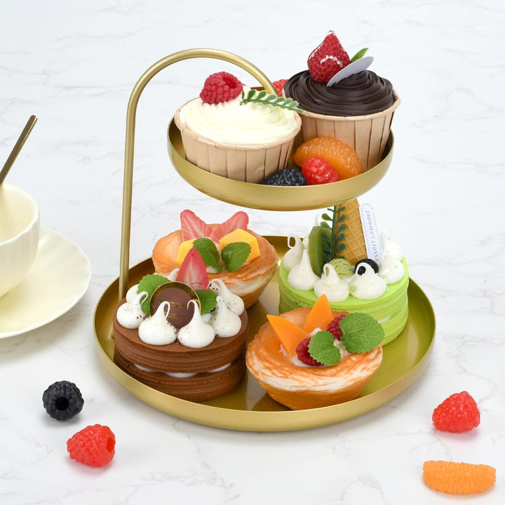 Trinket Dish Gold Tray Metall Dekorative Tray 2 Tier Sturdy Trinket Schmuck Schale für Ringe Schmuck