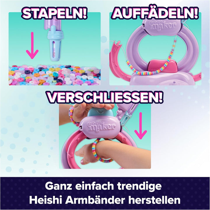 Cool MAKER Stack'd Heishi Armband Studio - mit 1200+ Perlen und Zubehör für 15 stylische Armbänder,