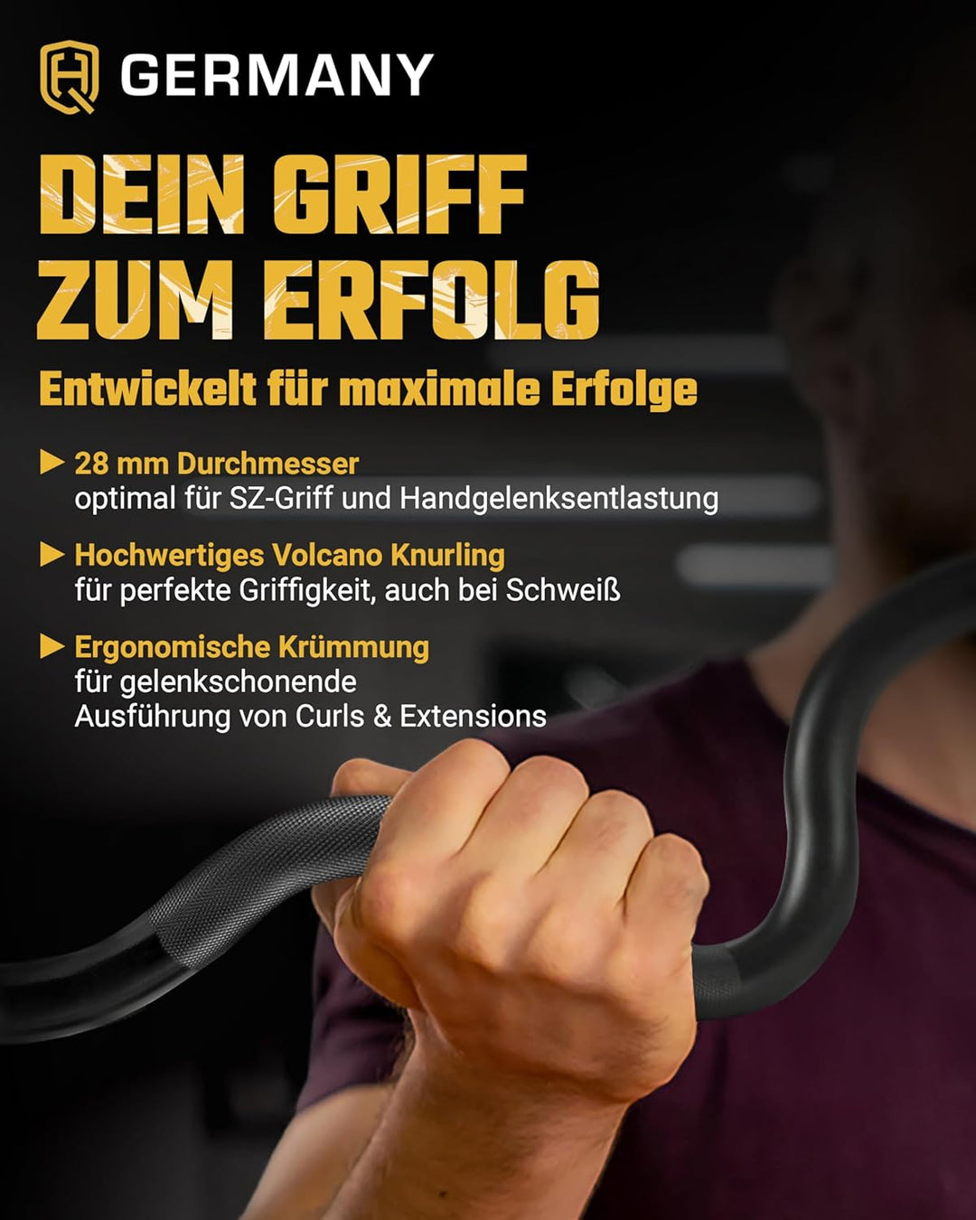 HQ Germany® SZ Stangen 50mm | 3 Varianten | Super-Curve/Performance/Training Super-Curve - ohne Vers