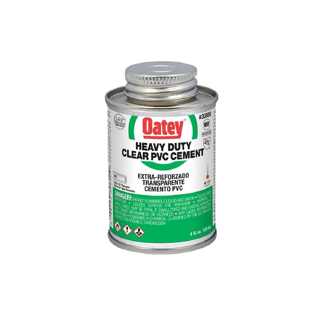 Oatey 30850 PVC Heavy Duty Cement, Clear, 4-Ounce by Oatey