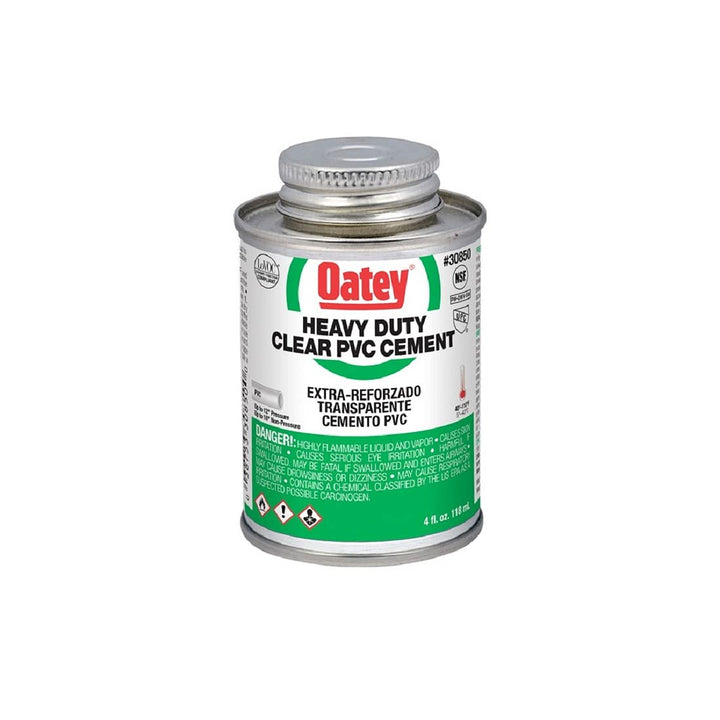 Oatey 30850 PVC Heavy Duty Cement, Clear, 4-Ounce by Oatey