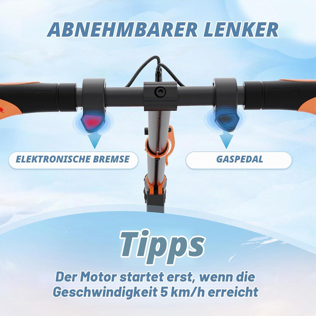 RCB R15 Elektroroller Kinder ab 8-12-16 Jahre, Faltbarer E Scooter, Max 20km/h, Reichweite 16KM, Nur