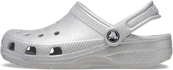 Crocs Jungen Unisex Kinder Classic Glitter K Clogs 24 EU Silber Glitter, 24 EU Silber Glitter