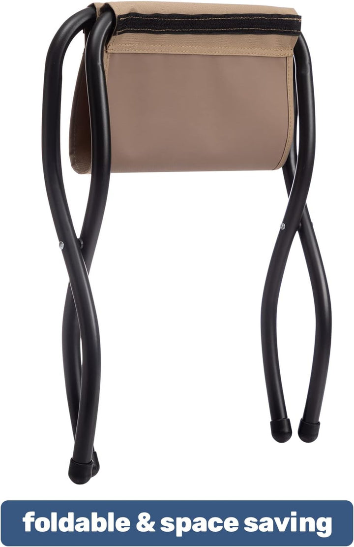 HollyHOME Fusshocker Fussstütze Klapphocker, Faltbar Sitzhocker mit Metallbeinen, Abnehmbar Gepolste
