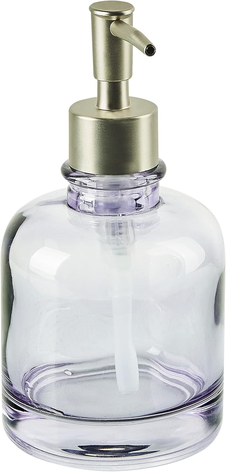 Badezimmer Set 4-teilig aus Glas violett eleganter Stil Telma