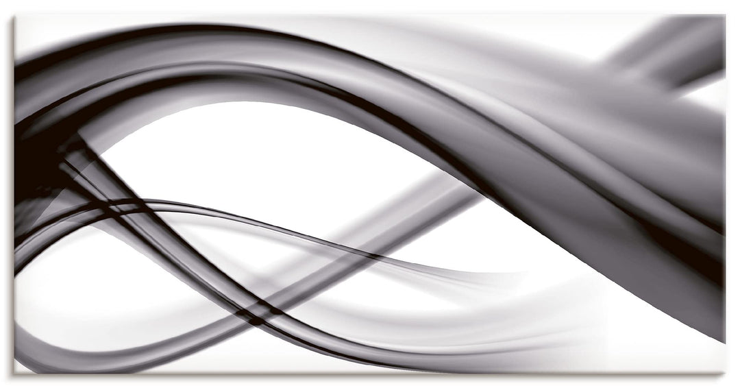 ARTland Leinwandbilder Wandbild Bild auf Leinwand 60x30 cm Abstrakte Bilder Gegenstandslos S7KQ Schw