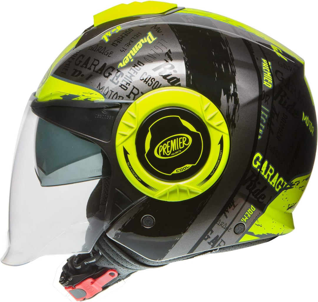 Premier HELM COOL RD Y 17,SCHWARZ/FLUO GELB,M