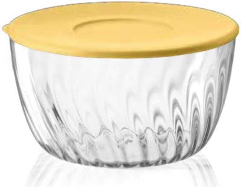 Guzzini - Kitchen Active Design, SPIN&STORE Salatschlüder mit Deckel - Säure Gelb, Ø26 x h19 cm | 40