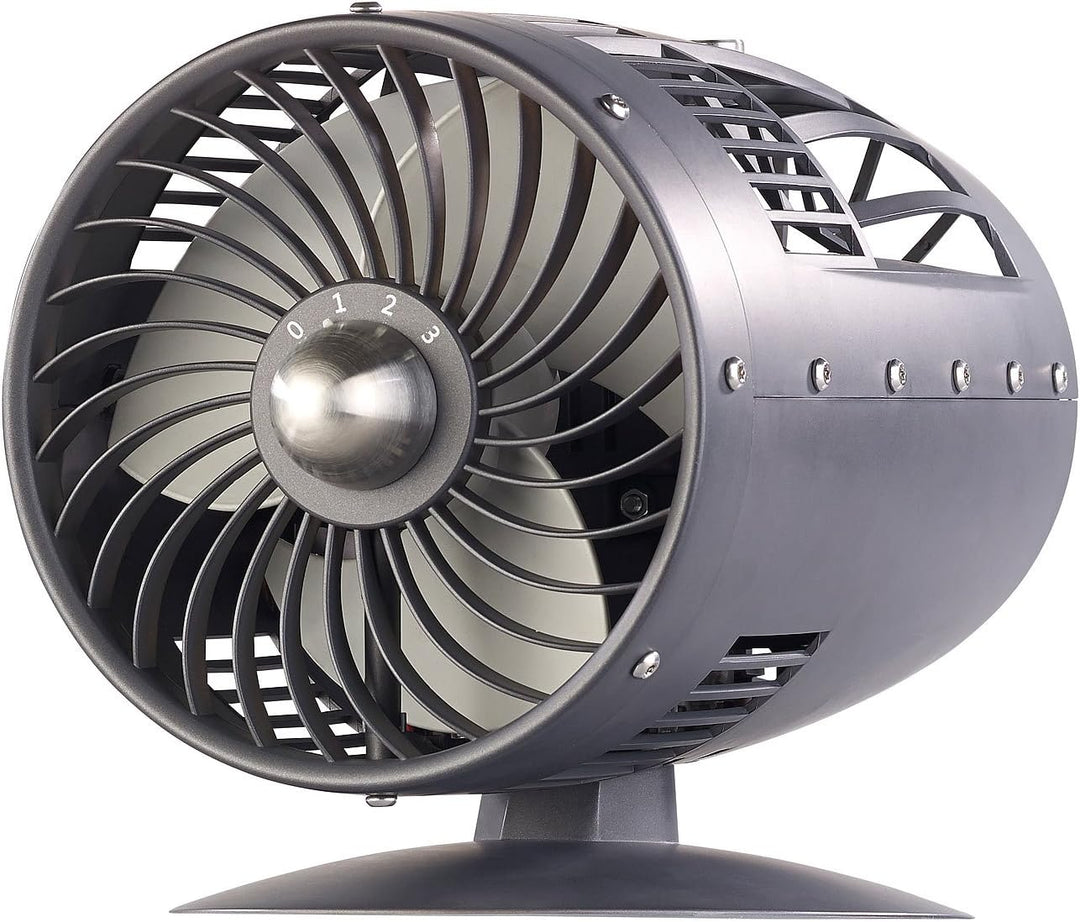 Sichler Haushaltsgeräte Retro Ventilator leise: Designer-Objekt: Tischventilator im Turbinen-Look, Ø