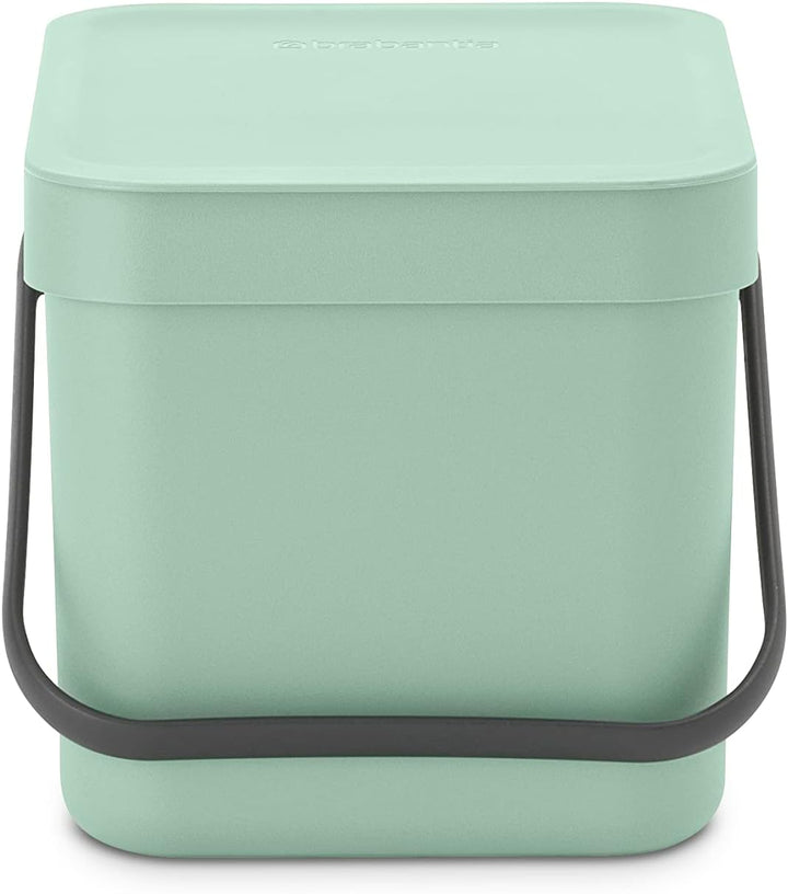 Brabantia - Sort & Go Abfallbehälter 6L - Kleiner Recyclingbehälter - Tragegriff - Pflegeleicht - Fü