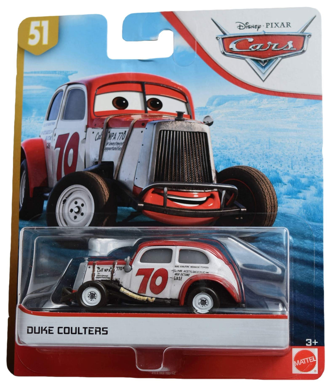 Pixar Disney Cars Doc's Racing Days Duke Coulters 51