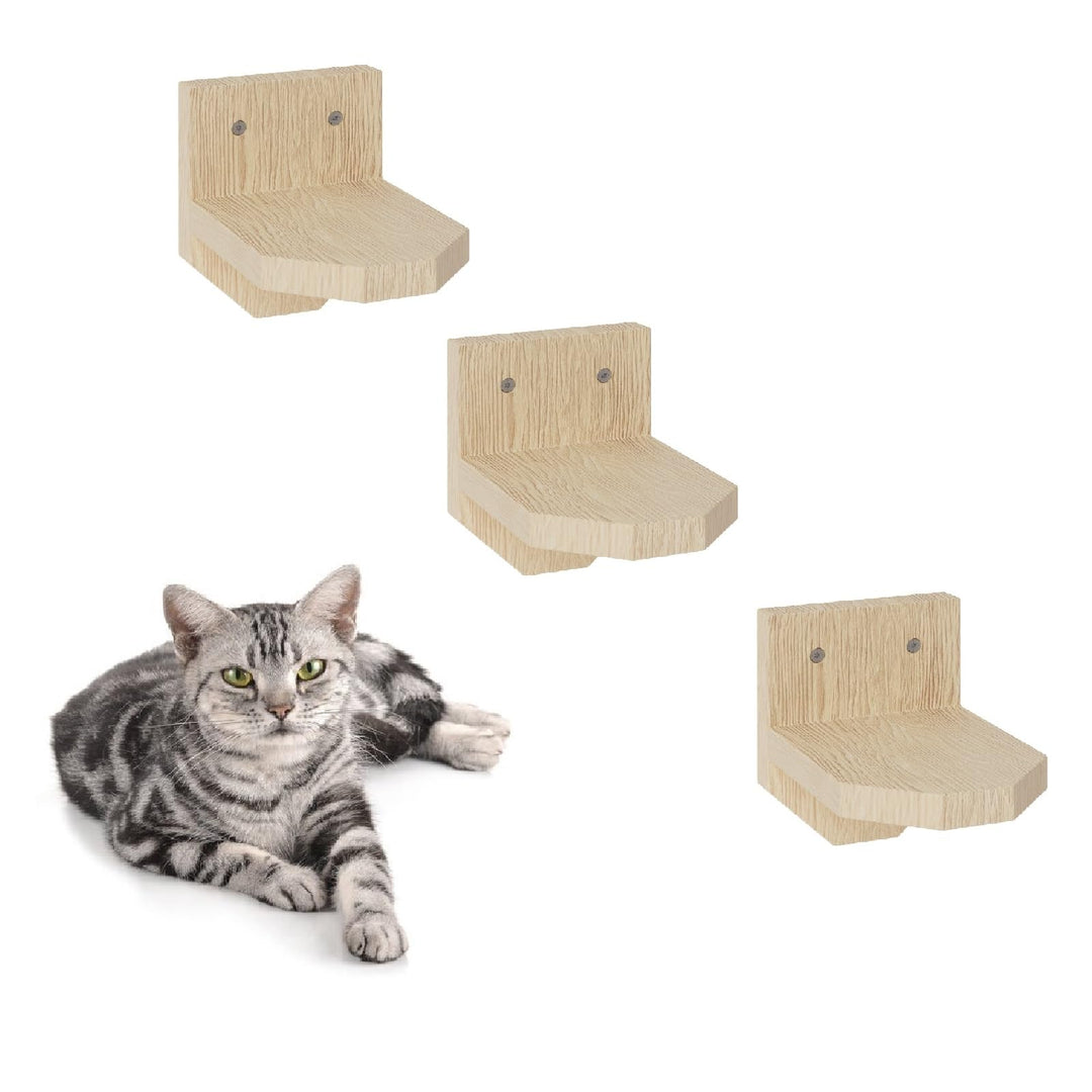 Katzenregal Kletterwand Wandmontage Katzenmöbel Katzenstufen Katzenbett 3 Stufen (10799), 10799