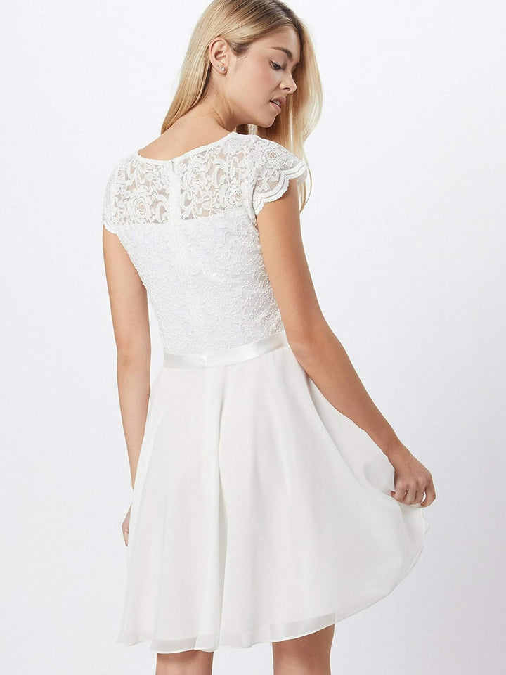 SWING Damen Cocktailkleid 36 Weiss., 36 Weiss.