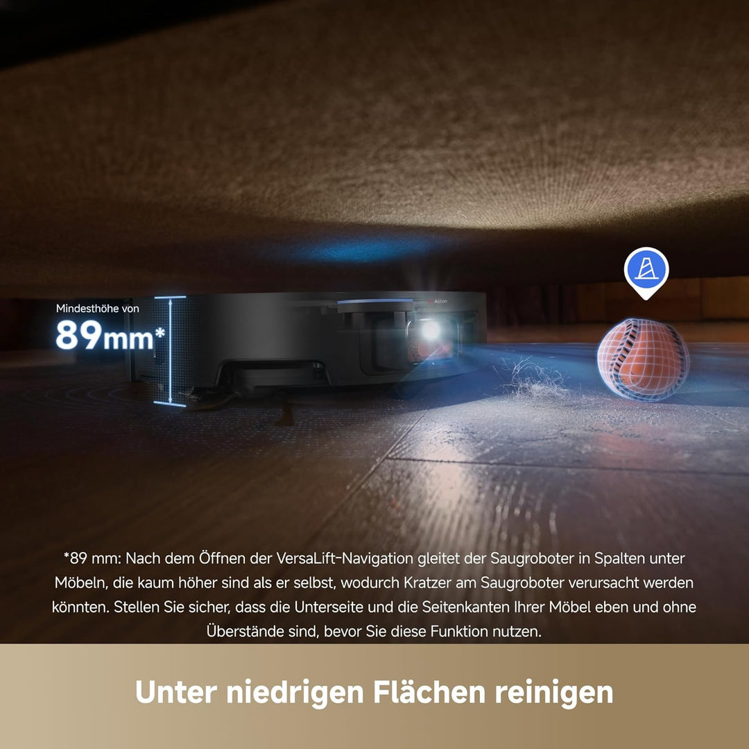 dreame X50 Master Staubsaugerroboter mit 24,9cm Basisstation, automatisches Nachfüllen und Entleeren