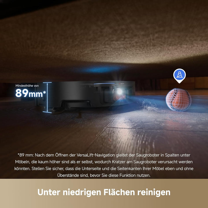 dreame X50 Master Staubsaugerroboter mit 24,9cm Basisstation, automatisches Nachfüllen und Entleeren