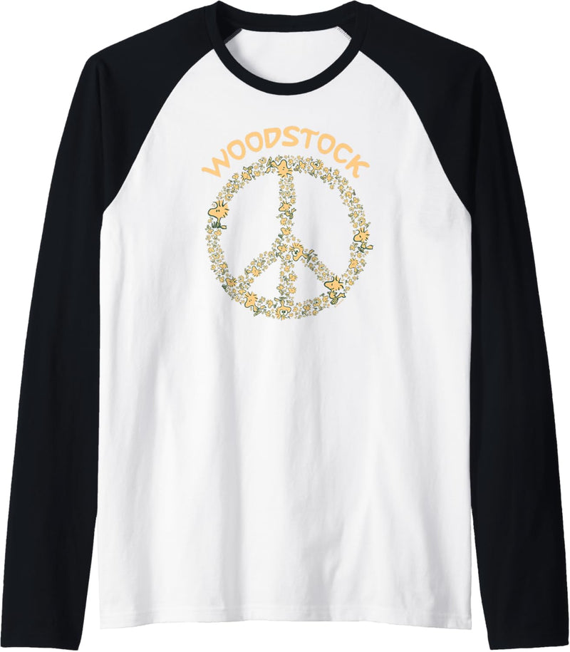 Peanuts Woodstock 50th Anniversary Peace Zeichen Raglan