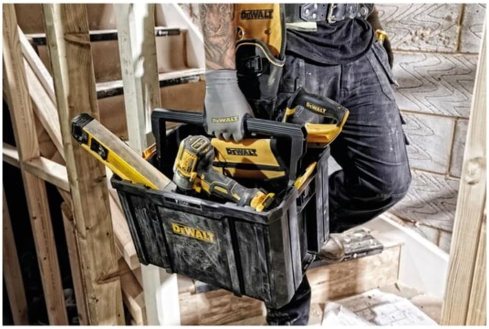 Dewalt TSTAK-Werkzeugtrage (belastbar bis 20 kg, Abmessungen 440 x 314 x 176 mm, klappbarer Handgrif
