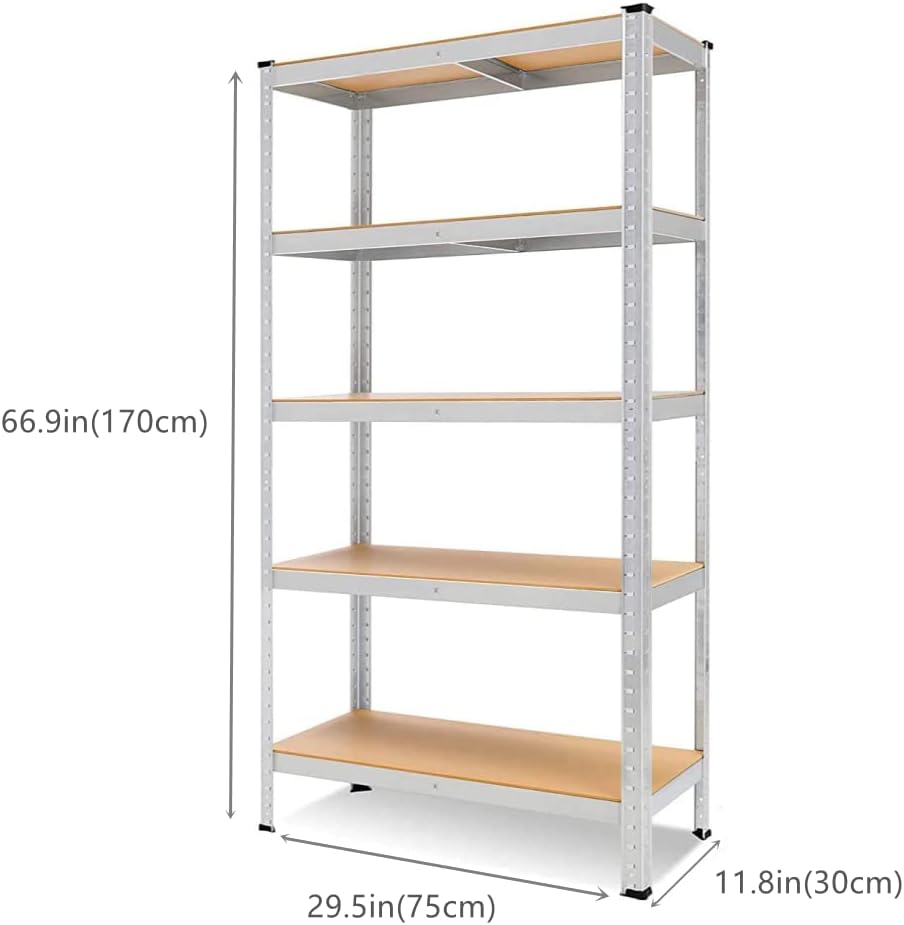 Werkbank, 170 x 75 x 30 cm 5 Ebenen verstellbare Regale, höhenverstellbar, DIY-Werkbank Werktisch Ar