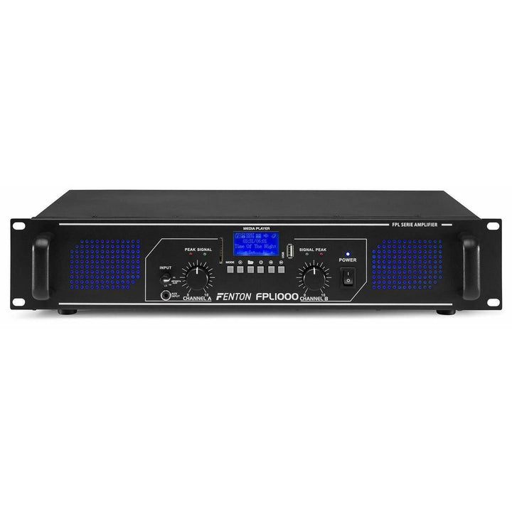 Fenton FPL1000 PA Verstärker 1000 Watt, 3 Kanal Endstufe, Digitalverstärker mit Bluetooth, AUX, USB,