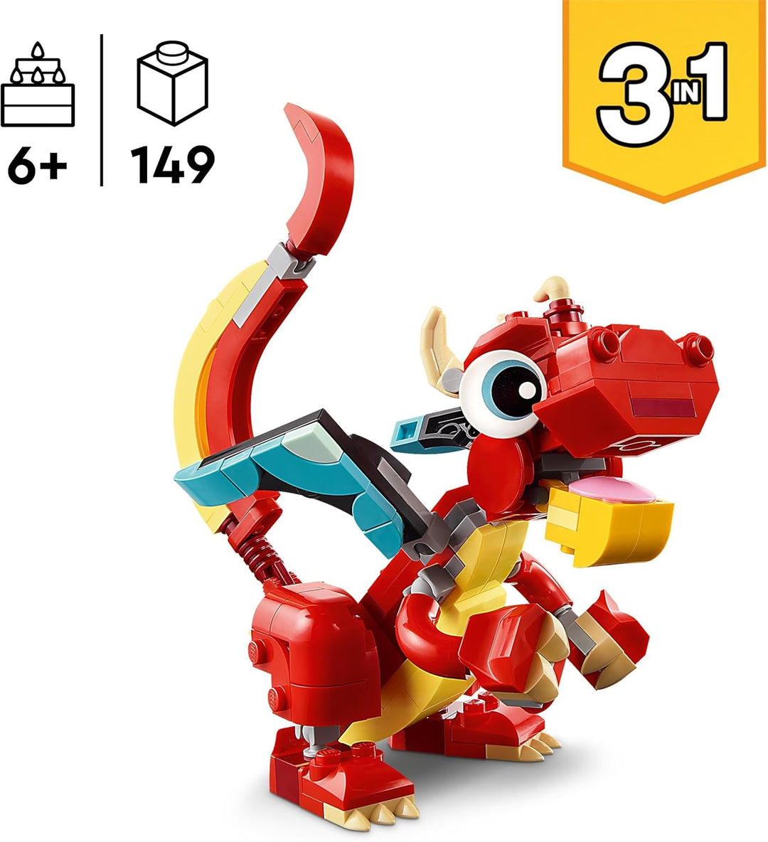 LEGO Creator 3in1 Retro Kamera Spielzeug mit 3 Modellen für Mädchen und Jungen & Creator 3in1 Roter