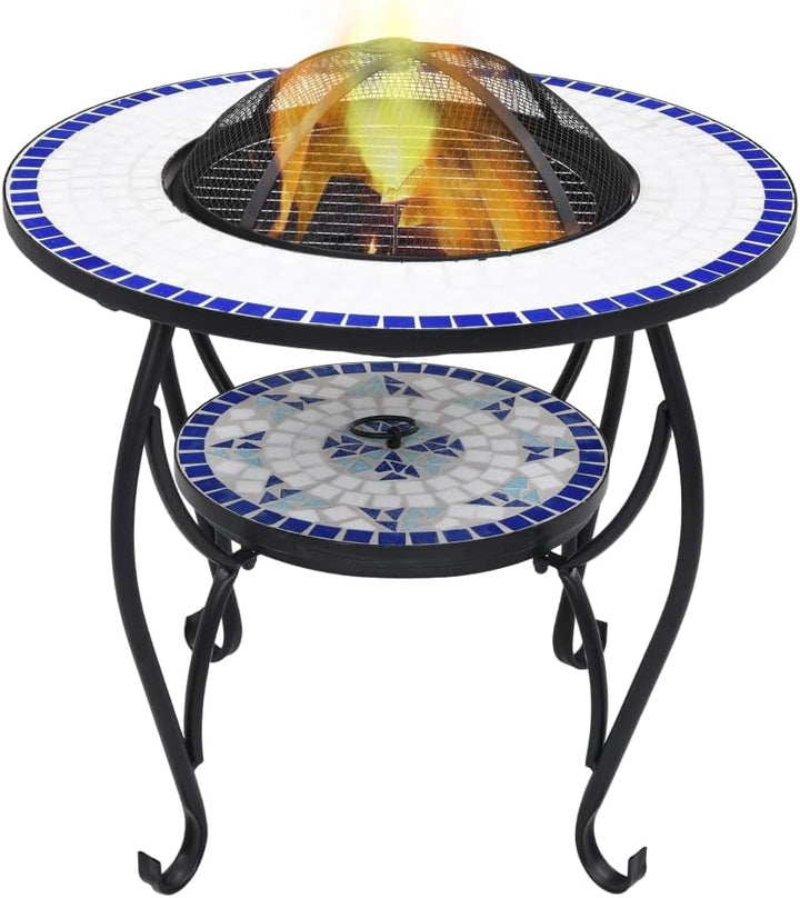 vidaXL Feuerschale Mosaik Feuerstelle Grill Gartenfeuer Feuerkorb Terrassenofen Grillfeuer Garten Te