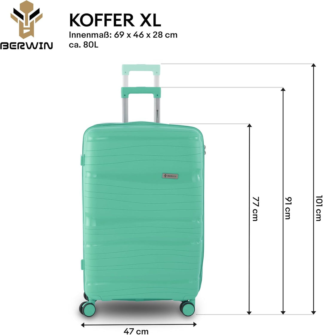 Berwin Reisekoffer aus Polypropylen (PP) Hartschalenkoffer Trolley Koffer Suitcase Luggage Modell To