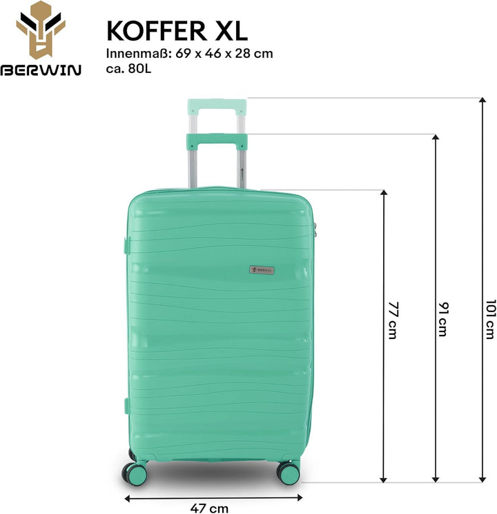 Berwin Reisekoffer aus Polypropylen (PP) Hartschalenkoffer Trolley Koffer Suitcase Luggage Modell To