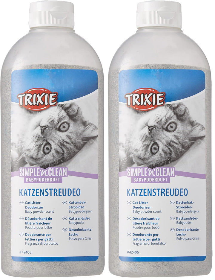 Trixie 42406 Simple'n'Clean Katzenstreudeo, Babypuderduft, 750 g (Packung mit 2) 750 g (2er Pack), 7