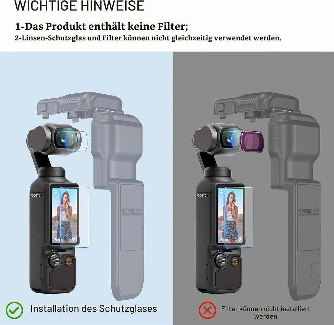 STARTRC Pocket 3 Gimbal Schutzhülle für DJI Osmo Pocket 3 Creator Combo, Anti-Fall Storage Handheld