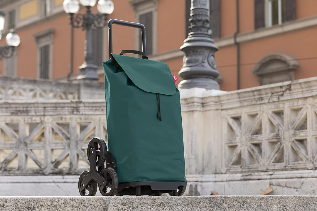 Gimi Tris Einkaufstrolley, wasserabweisende Tasche, 3-Rollen-System, Eco Verpackung klappbares Geste