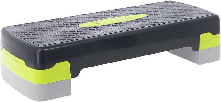 HMS Steppbrett Crossfit Fitness Stepper 3-Stufen Stepper Step-Bench - Grün-grau - AS002 - Länge 67 c