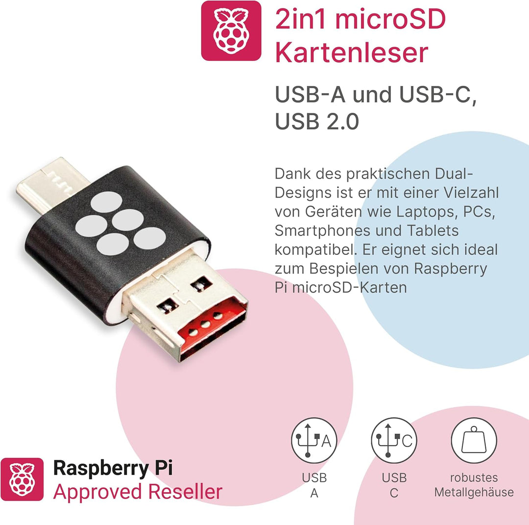 Raspberry Pi 4 Starterkit (8 GB RAM) Komplett-Set von BerryBase, MicroSD-Karte mit Raspberry Pi OS,