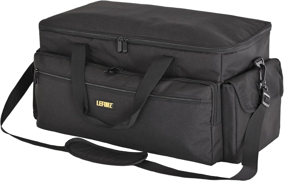 LEFOR·Z DJ Tasche,Grosse Kabel Organizer Tasche mit Abnehmbarem Gepolstertem Boden und Trennwänden,D