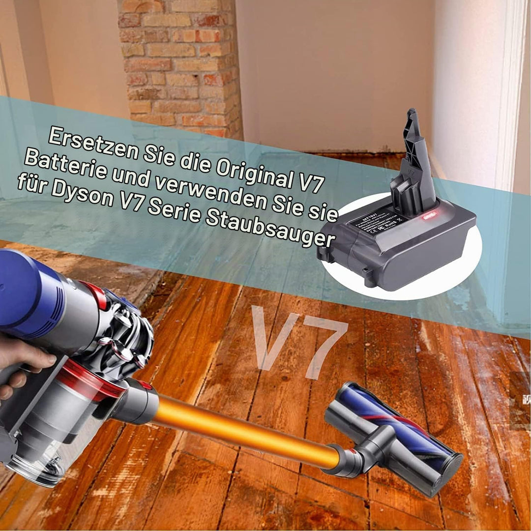 URUN für Dyson V7 Akku Adapter, MT18V7 Konvertiert für Makita 18V Lithium Akku auf für Dyson V7 Anim